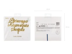 Akrylowy topper PIERWSZA KOMUNIA ŚWIĘTA