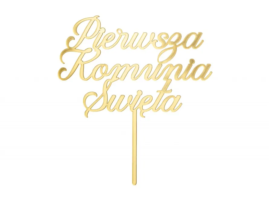 Akrylowy topper PIERWSZA KOMUNIA ŚWIĘTA