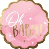 Balon baby shower OH BABY różowy