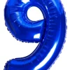 Balon foliowy CYFRA 9 chabrowy 100cm