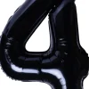 Balon foliowy CYFRA 4 czarny 100cm