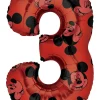 Balon foliowy CYFRA 3 Myszka Mickey