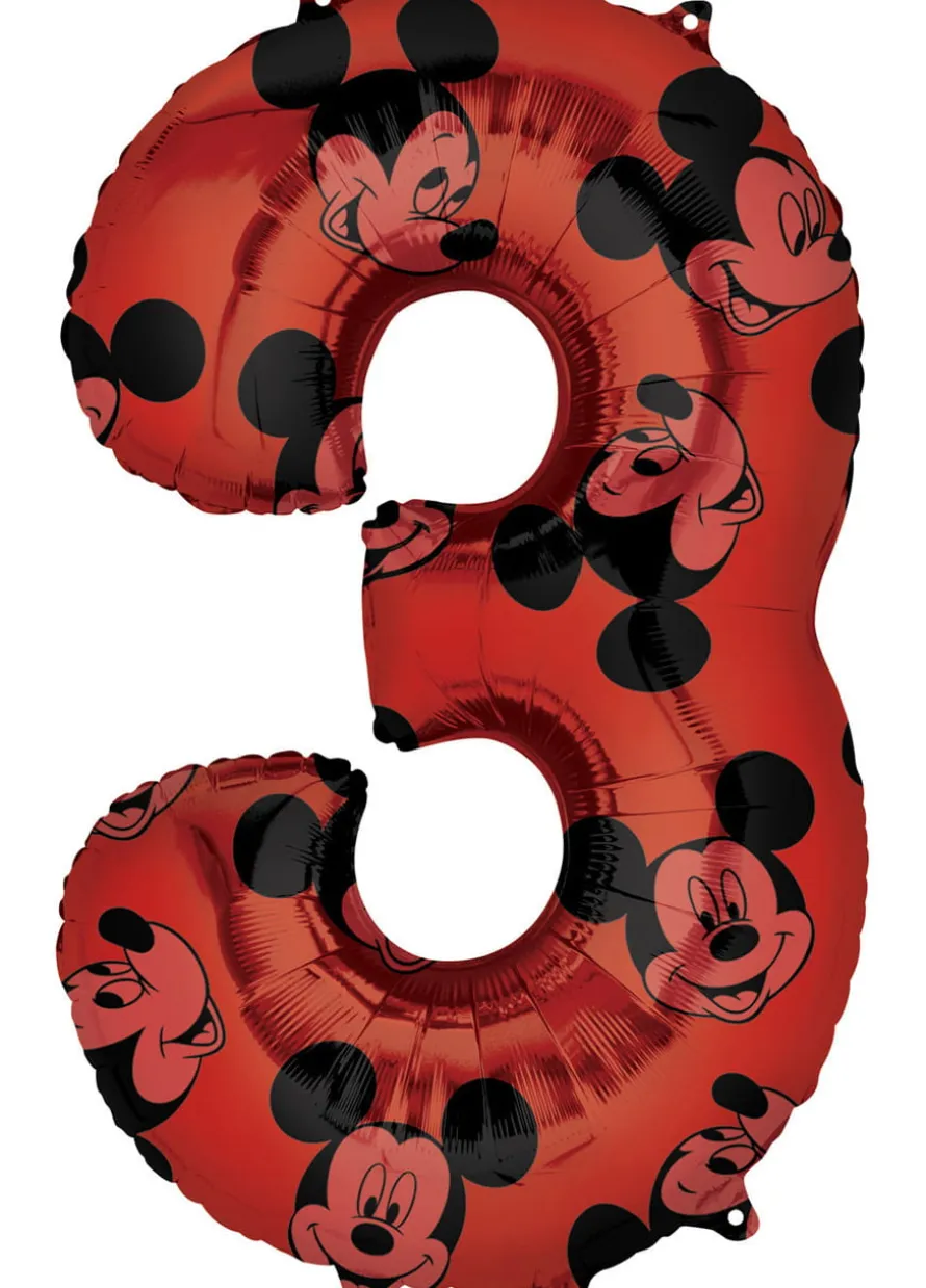 Balon foliowy CYFRA 3 Myszka Mickey
