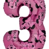 Balon foliowy CYFRA 3 Myszka Minnie