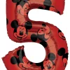 Balon foliowy CYFRA 5 Myszka Mickey