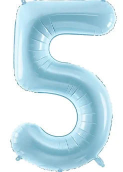 Balon foliowy CYFRA 5 niebieski 86cm
