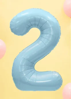 Balon foliowy CYFRA 2 niebieski 86cm