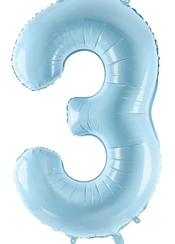 Balon foliowy CYFRA 3 niebieski 86cm