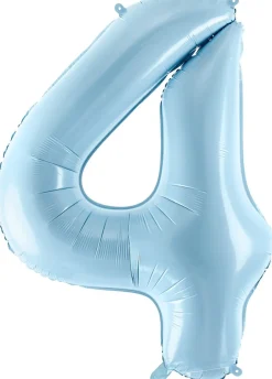 Balon foliowy CYFRA 4 niebieski 86cm