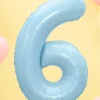 Balon foliowy CYFRA 6 niebieski 86cm