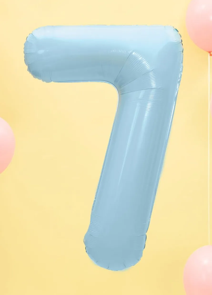 Balon foliowy CYFRA 7 niebieski 86cm