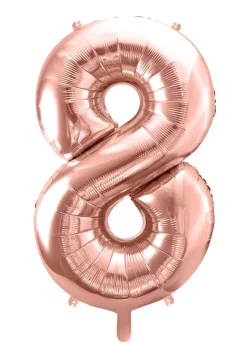Balon foliowy CYFRA 8 różowe złoto 86cm