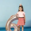 Balon foliowy CYFRA 6 różowe złoto 86cm
