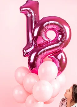 Balon foliowy CYFRA 8 różowy 100cm