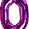 Balon foliowy CYFRA 0 różowy 100cm