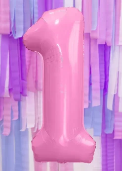 Balon foliowy CYFRA 1 różowy 86cm