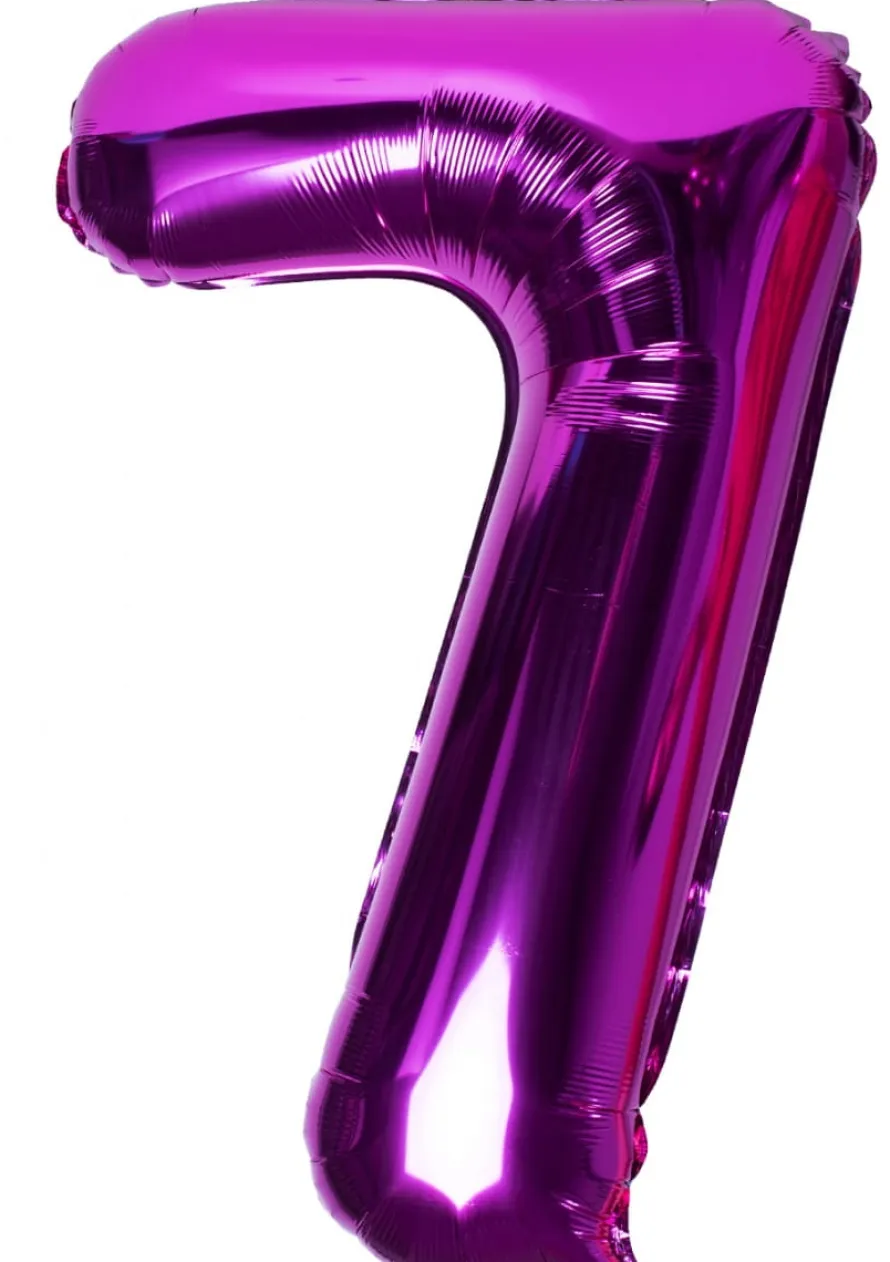 Balon foliowy CYFRA 7 różowy 100cm