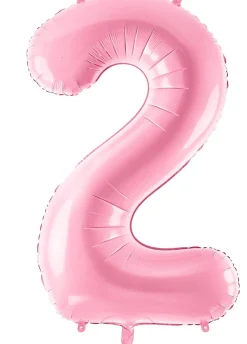 Balon foliowy CYFRA 2 różowy 86cm