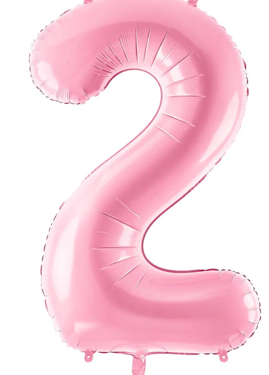 Balon foliowy CYFRA 2 różowy 86cm