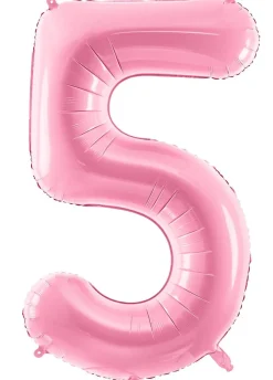 Balon foliowy CYFRA 5 różowy 86cm