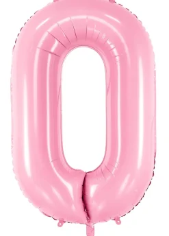 Balon foliowy CYFRA 0 różowy 86cm