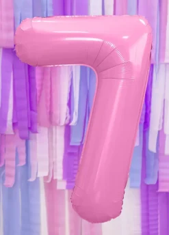 Balon foliowy CYFRA 7 różowy 86cm