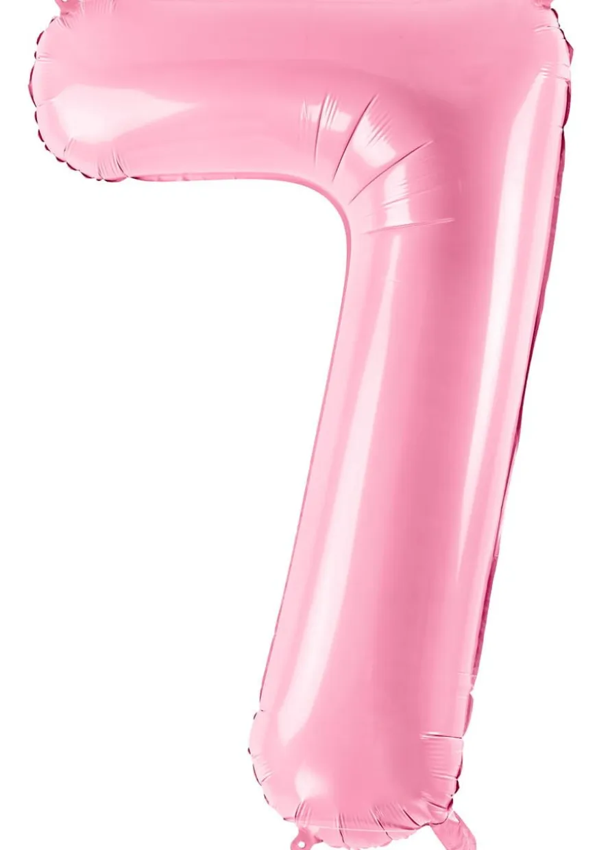 Balon foliowy CYFRA 7 różowy 86cm
