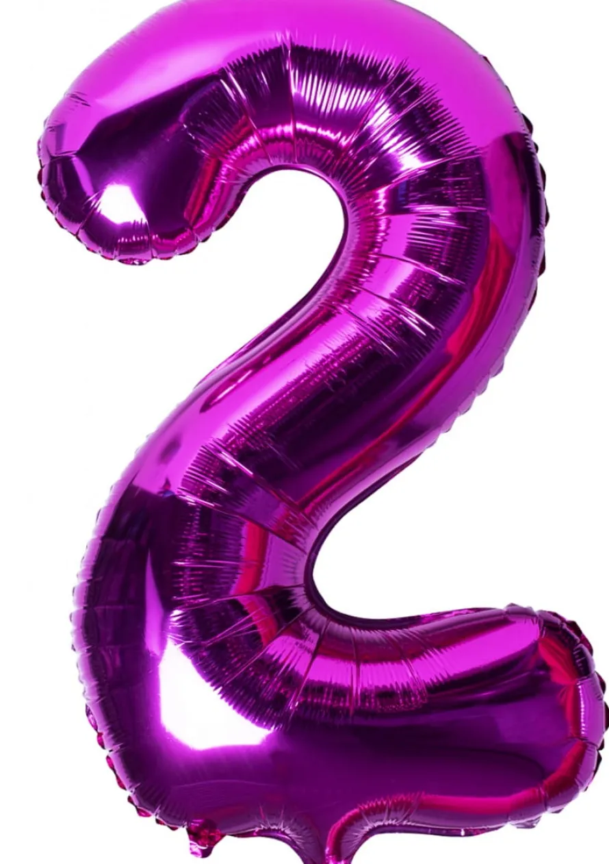 Balon foliowy CYFRA 2 różowy 100cm