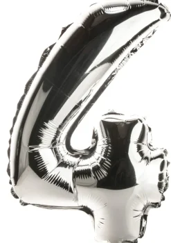 Balon foliowy CYFRA 4 srebrny 85cm