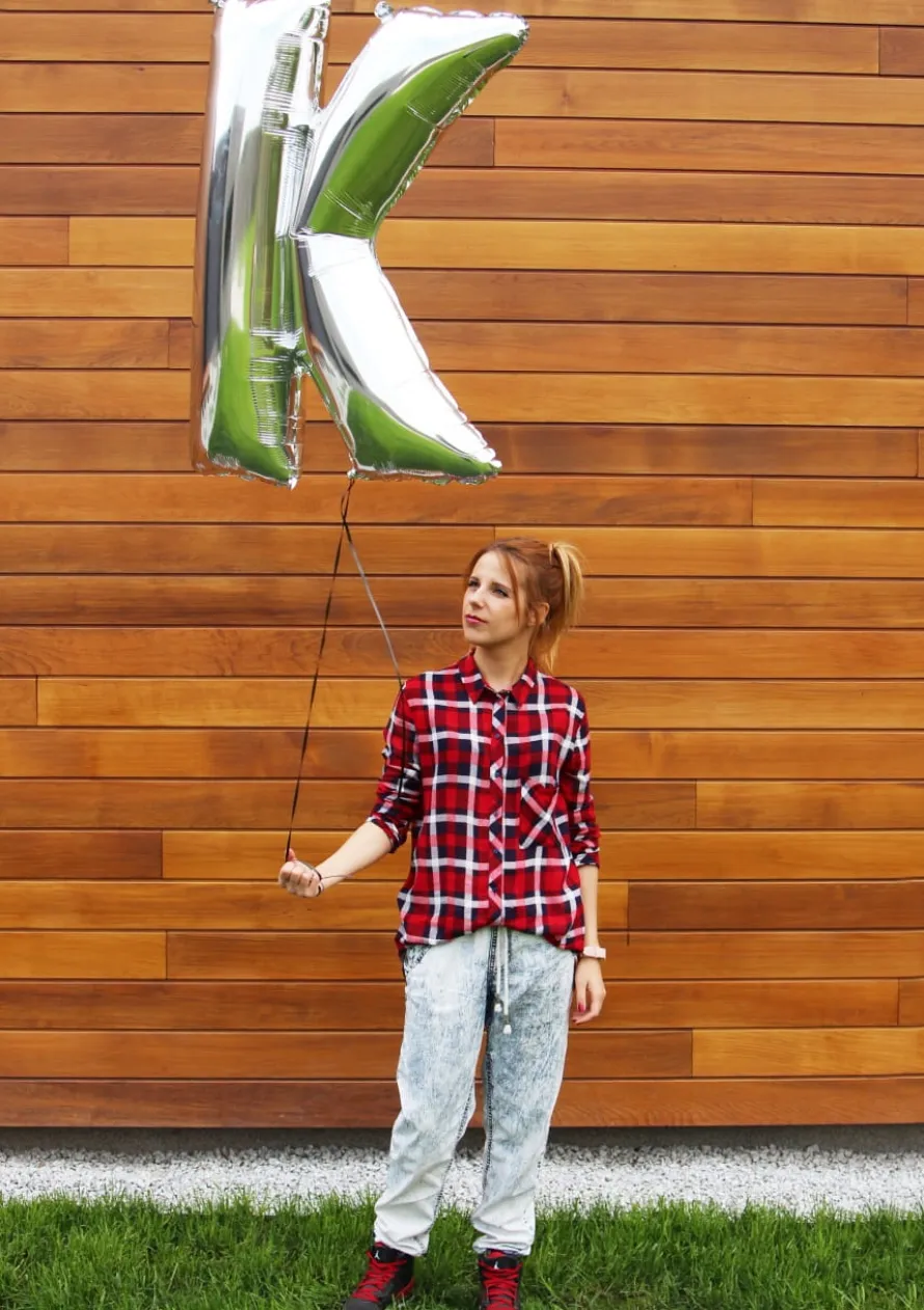 Balon foliowy CYFRA 6 srebrny 85cm