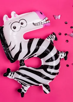 Balon foliowy CYFRA 5 zebra 42cm