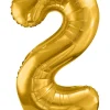 Balon foliowy CYFRA 2 złoty 86cm