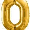 Balon foliowy CYFRA 0 złoty 86cm