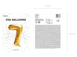 Balon foliowy CYFRA 7 złoty 86cm