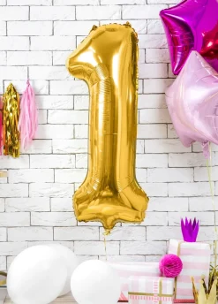 Balon foliowy CYFRA 1 złoty 86cm