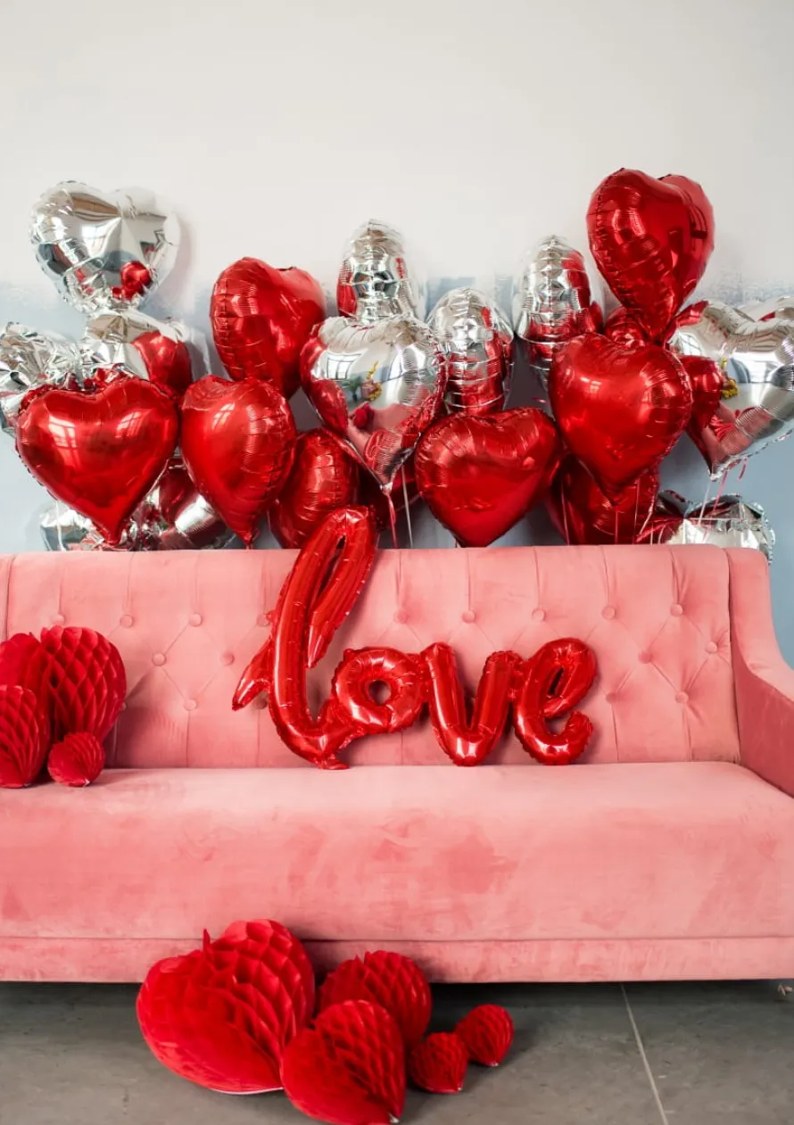 Balon foliowy czerwony SERCE 45cm