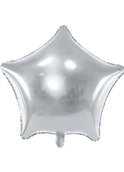 Balon foliowy GWIAZDA srebrny 48cm
