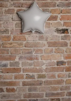 Balon foliowy GWIAZDA szary 45cm
