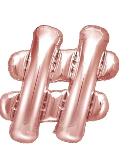 Balon foliowy HASHTAG różowe złoto 35cm