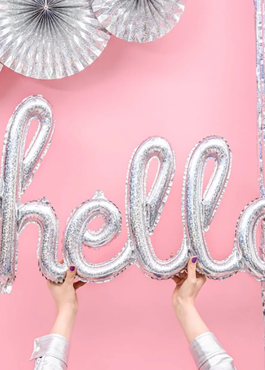 Balon foliowy HELLO holograficzny