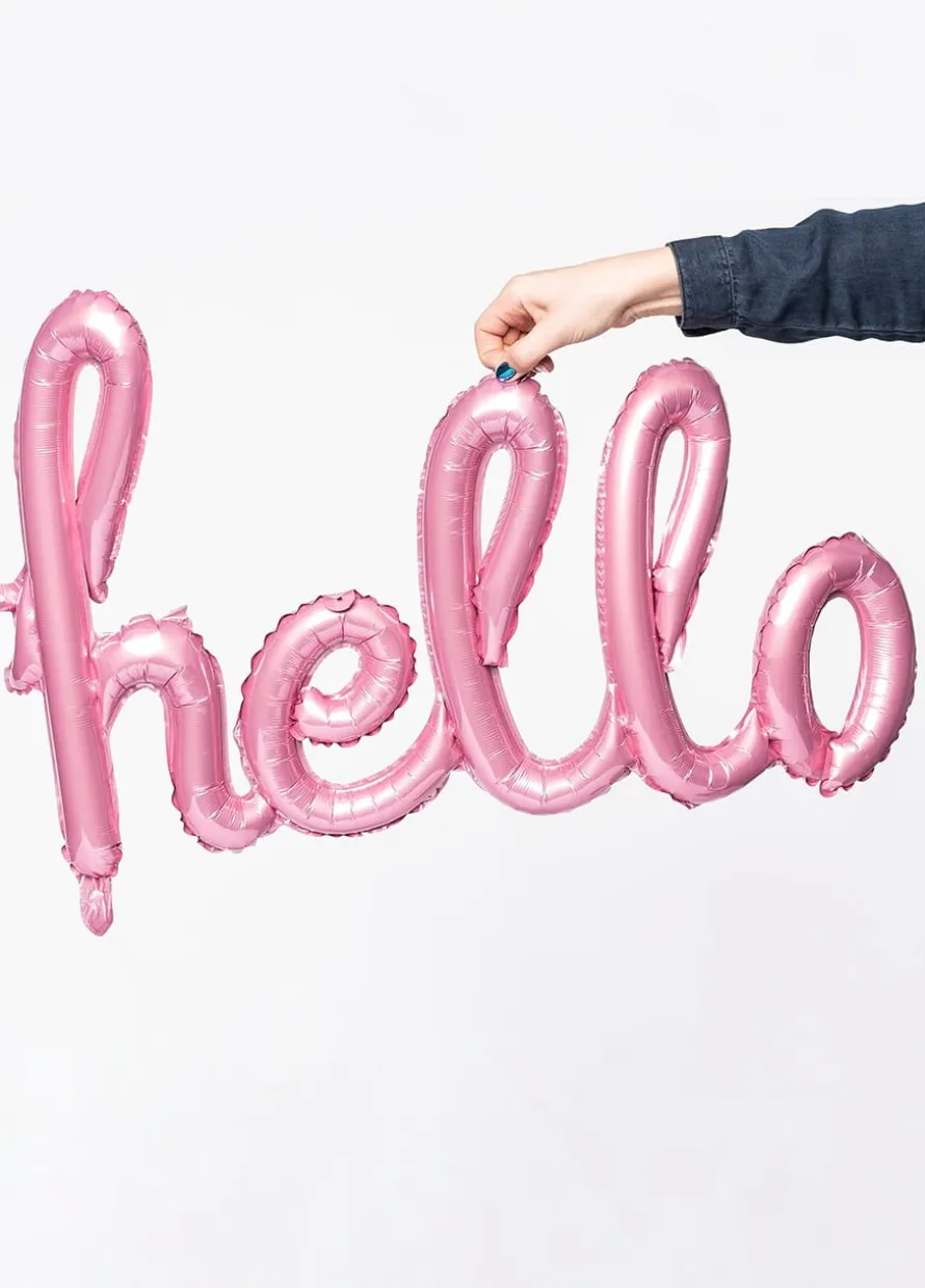 Balon foliowy HELLO różowy