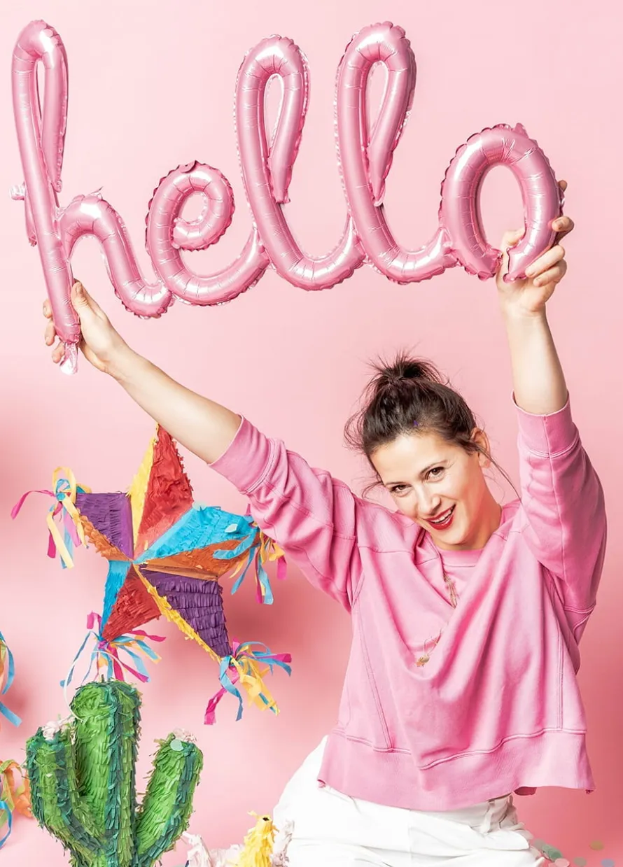 Balon foliowy HELLO różowy