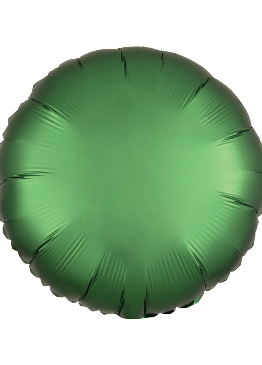 Balon foliowy KOŁO SATYNOWE szmaragdowy 43cm