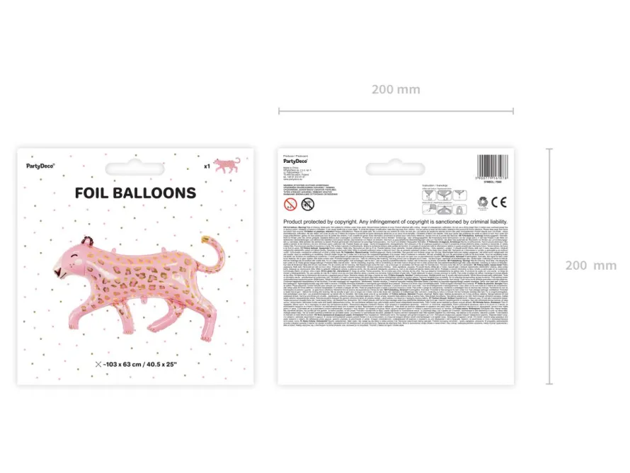 Balon foliowy LAMPART balon safari dla dziewczynki 103x63cm
