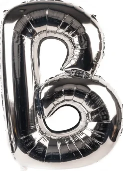 Balon foliowy LITERKA B srebrny 85cm