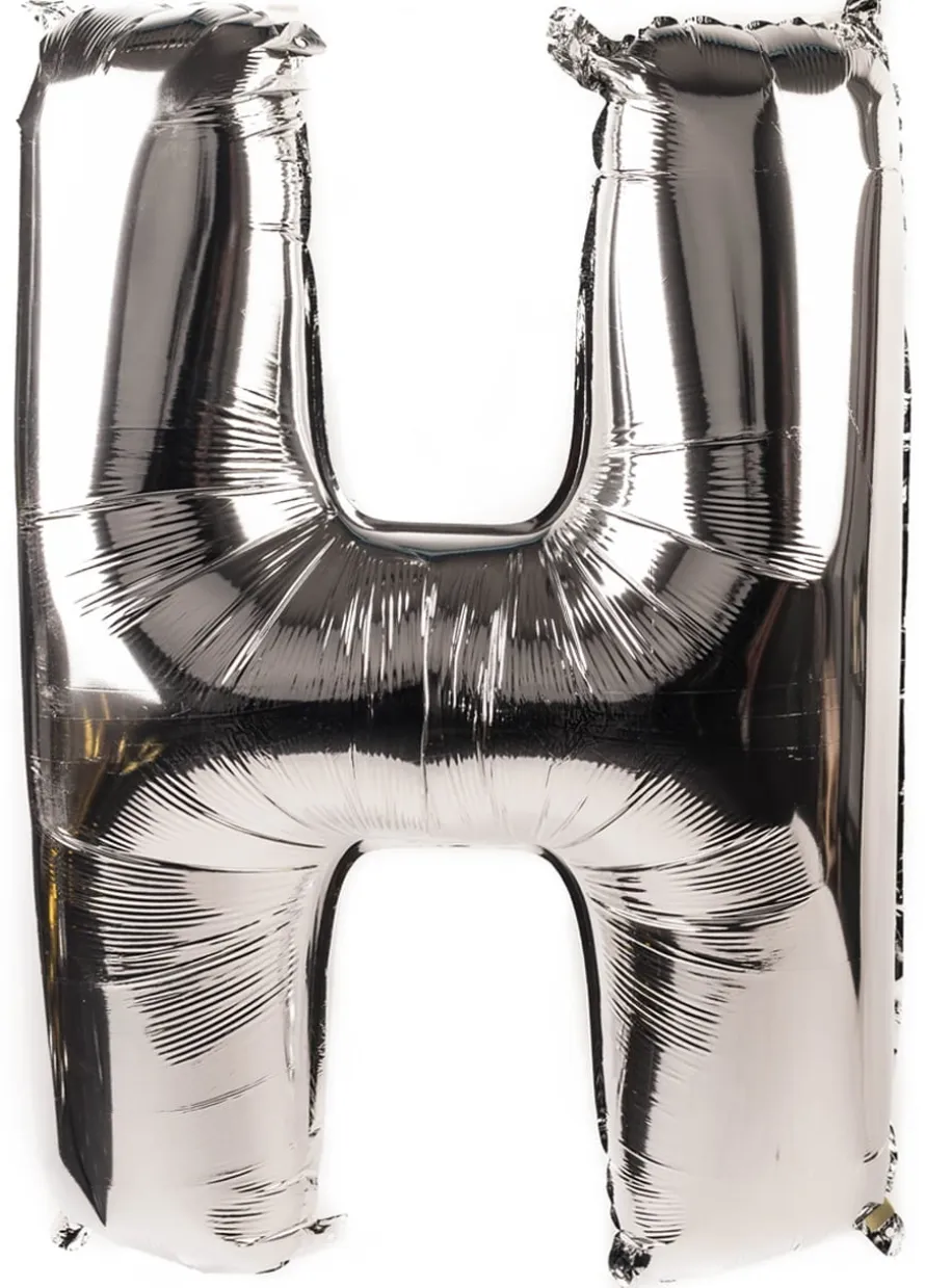 Balon foliowy LITERKA H srebrny 85cm