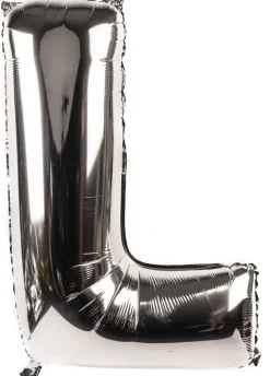 Balon foliowy LITERKA L srebrny 85cm
