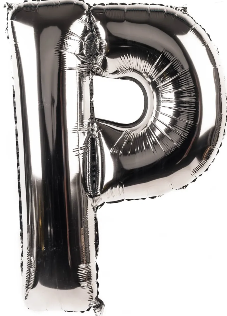 Balon foliowy LITERKA P srebrny 85cm