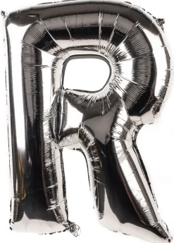 Balon foliowy LITERKA R srebrny 85cm