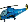 Balon foliowy na patyk HELIKOPTER niebieski